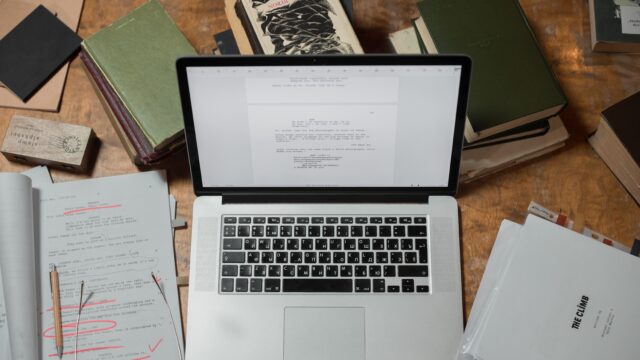 script on a laptop